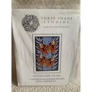 Three Swans Studios Painted Ladies-Stained Glass Applique Quilt Sewing Pattern T